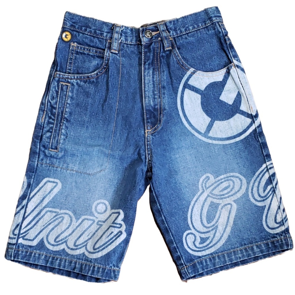 G-Unit Boy’s Graphic Logo Blue Denim Jean Shorts